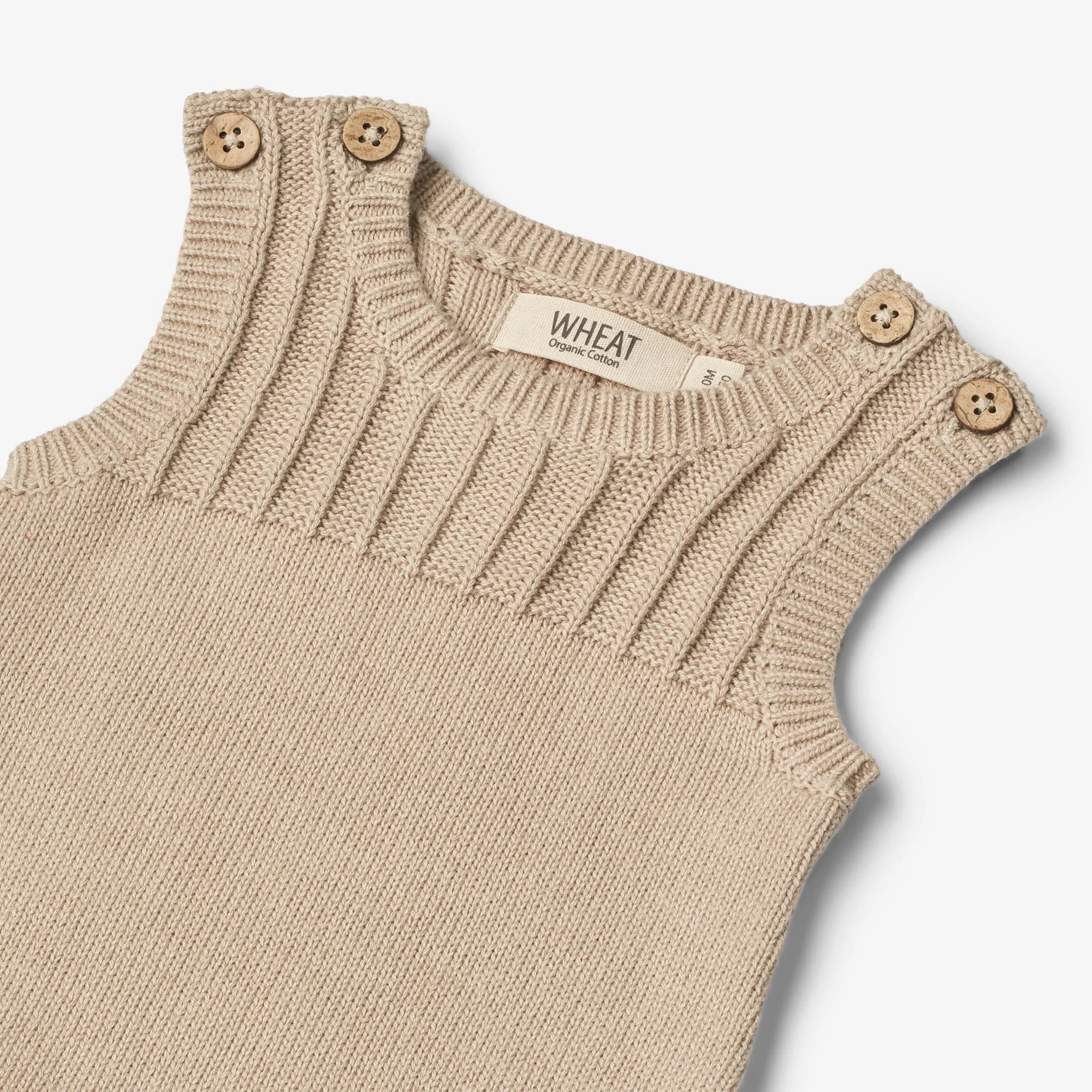 Knit Romper Vigge | Baby - soft beige