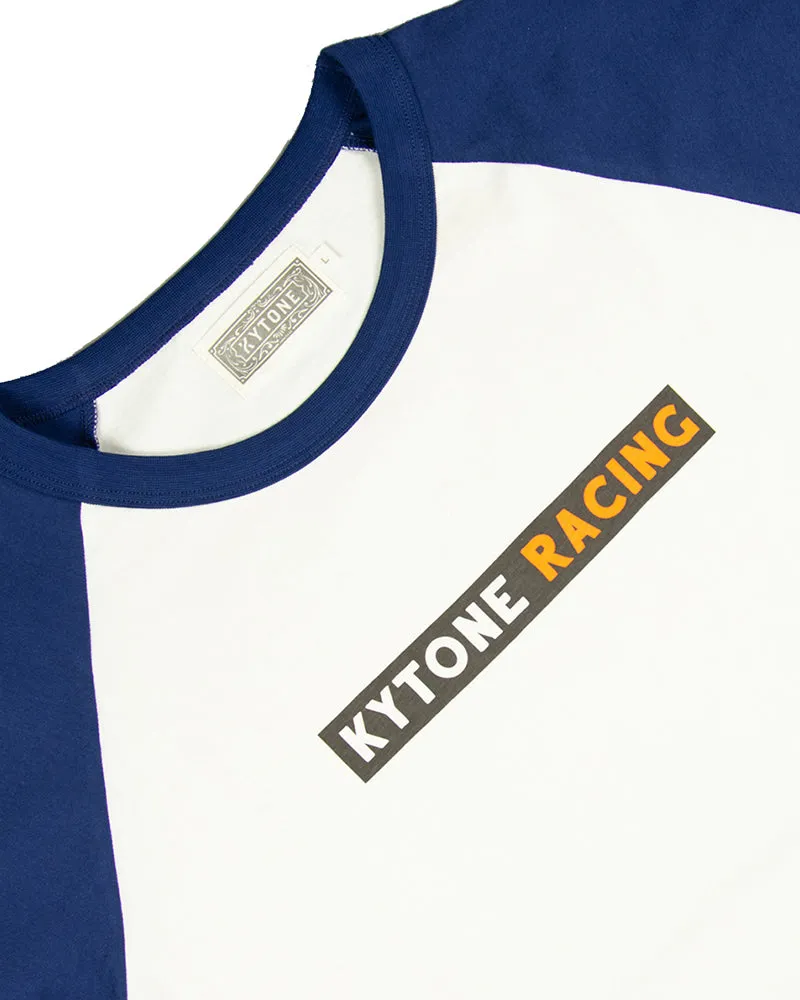 Kytone Left Foot White Blue LS T'Shirt