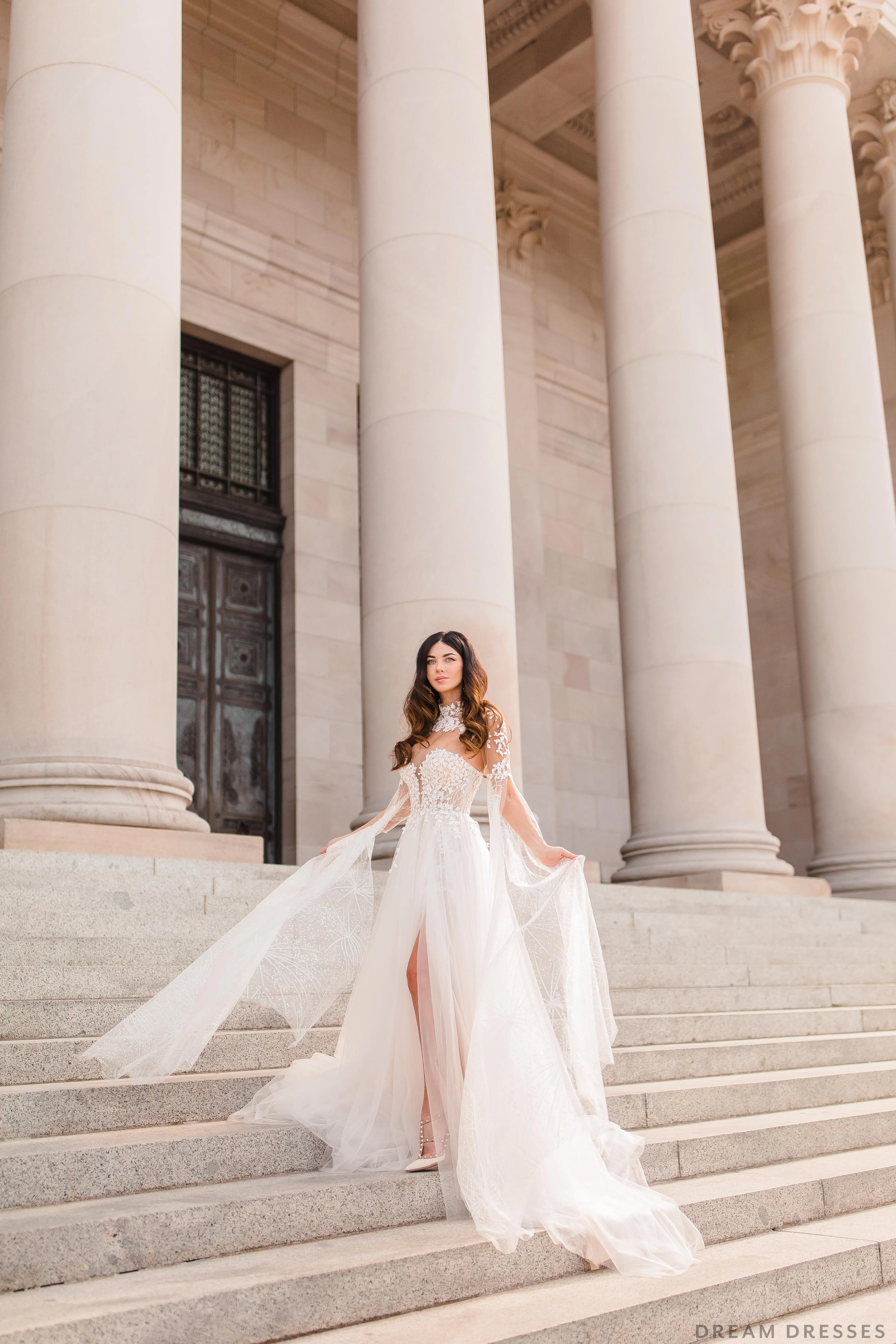 Lace Bridal Cape Sleeves (#CARINA)