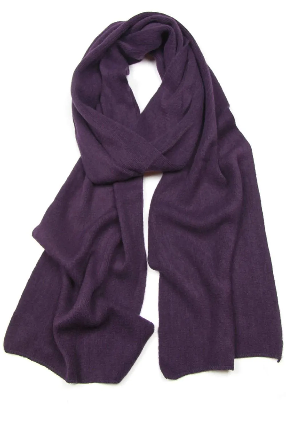 Large Scarf / Plum Purple / Acrylic / Unisex