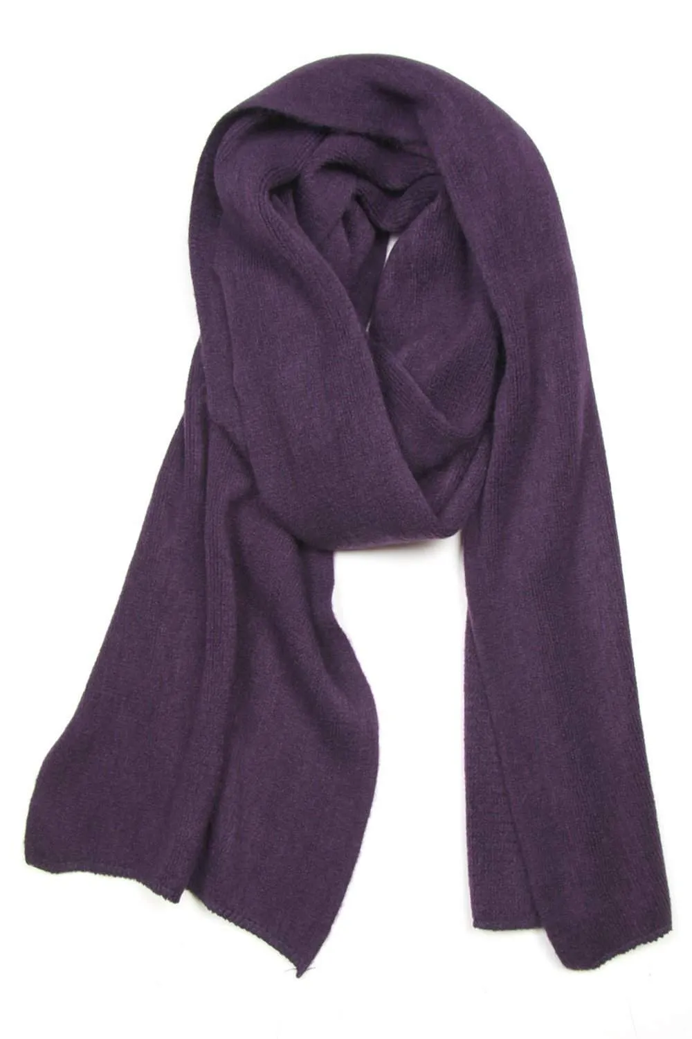 Large Scarf / Plum Purple / Acrylic / Unisex