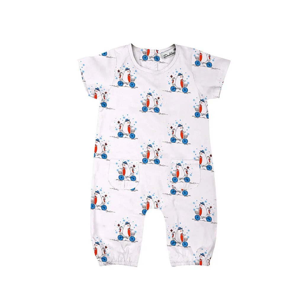 Layette Set with Long-Legged Romper <br>Bear On The Cycle<br> <span style="font-size: 11px; font-family:Helvetica,Arial,sans-serif;">Cotton Flannel, Can Be Personalised</span>