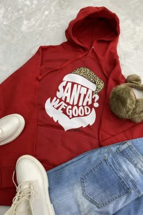 LBL HOODIE SANTA WE GOOD - RED