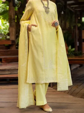 Lemon Jacquard 3 Piece Stitched - ALP-3PS-1769