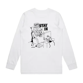 Let's Stay In / White Long Sleeve