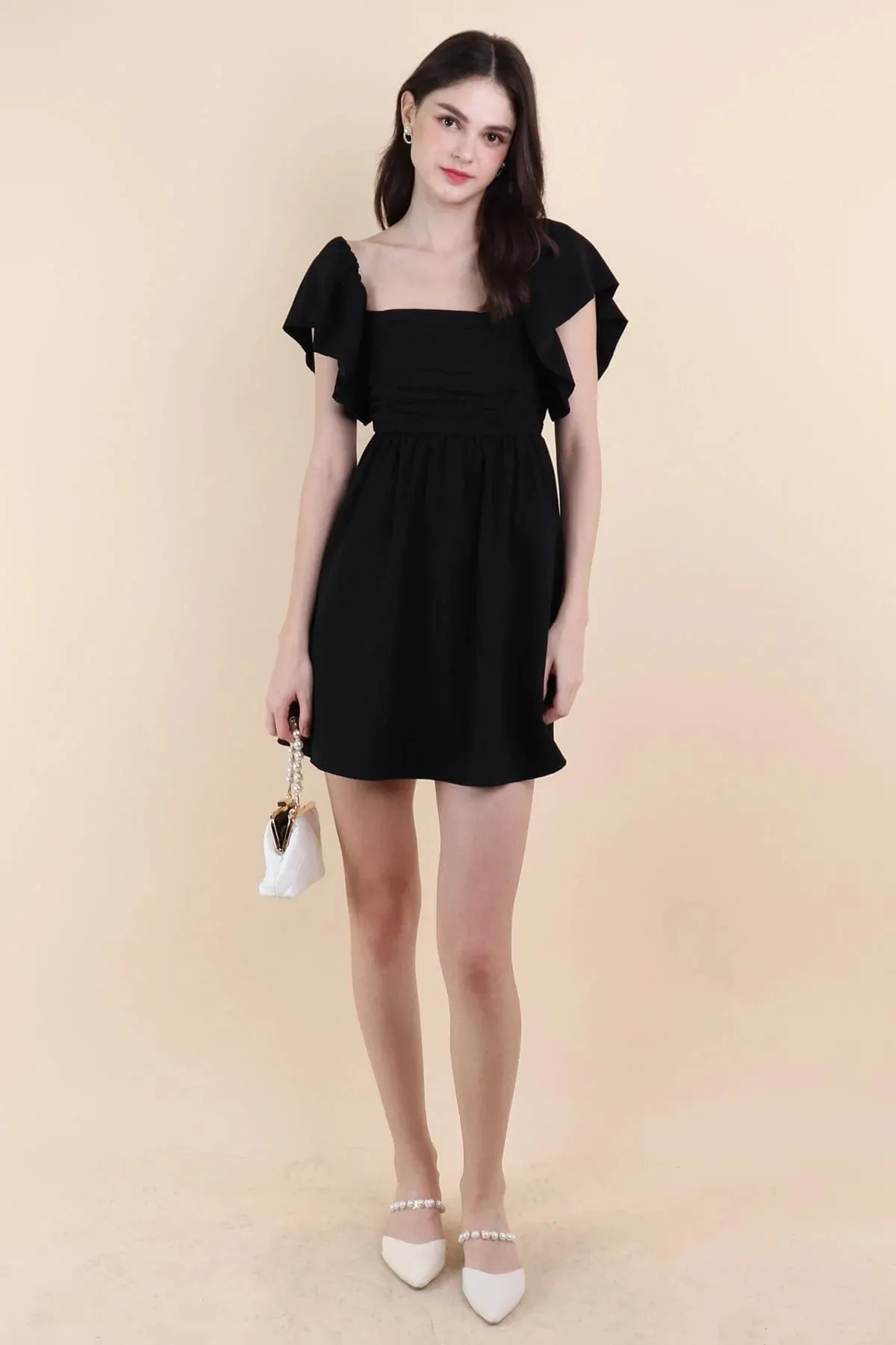 LILITH ROMPER DRESS BLACK