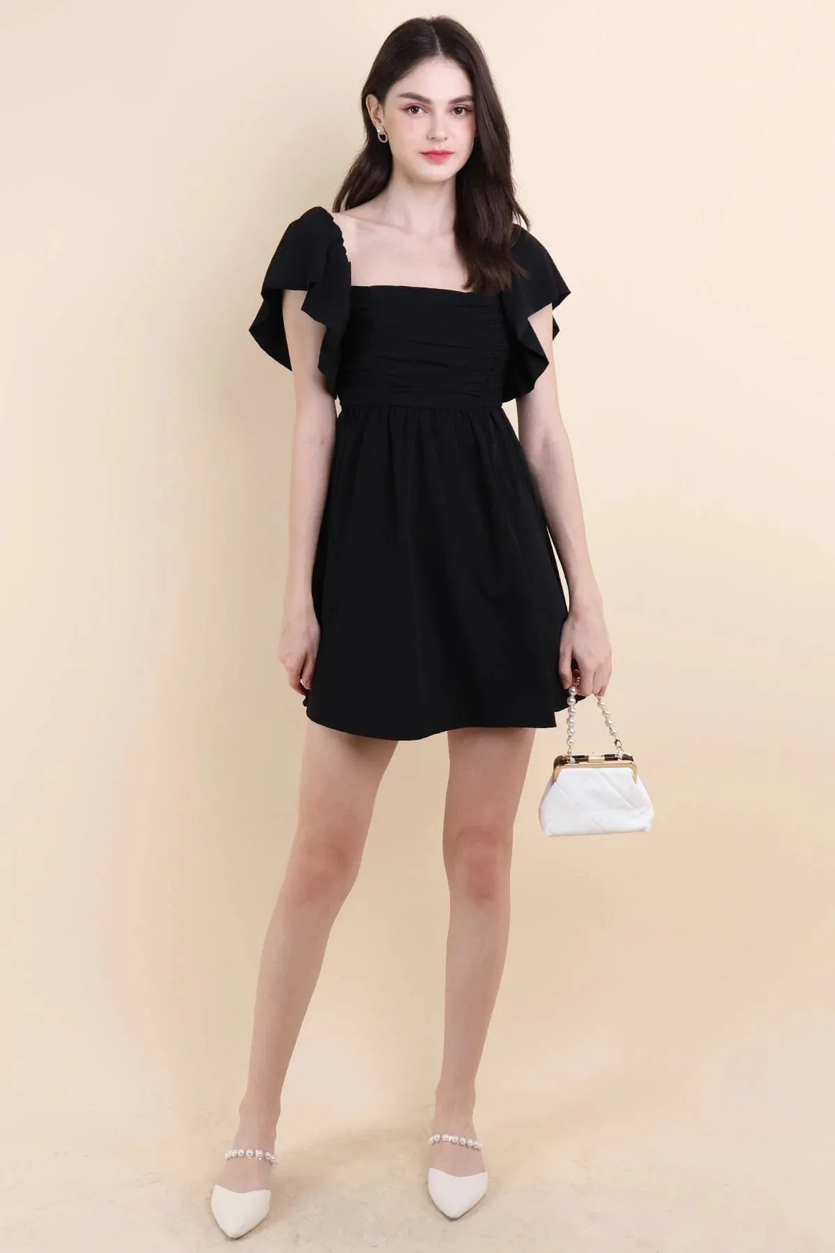 LILITH ROMPER DRESS BLACK