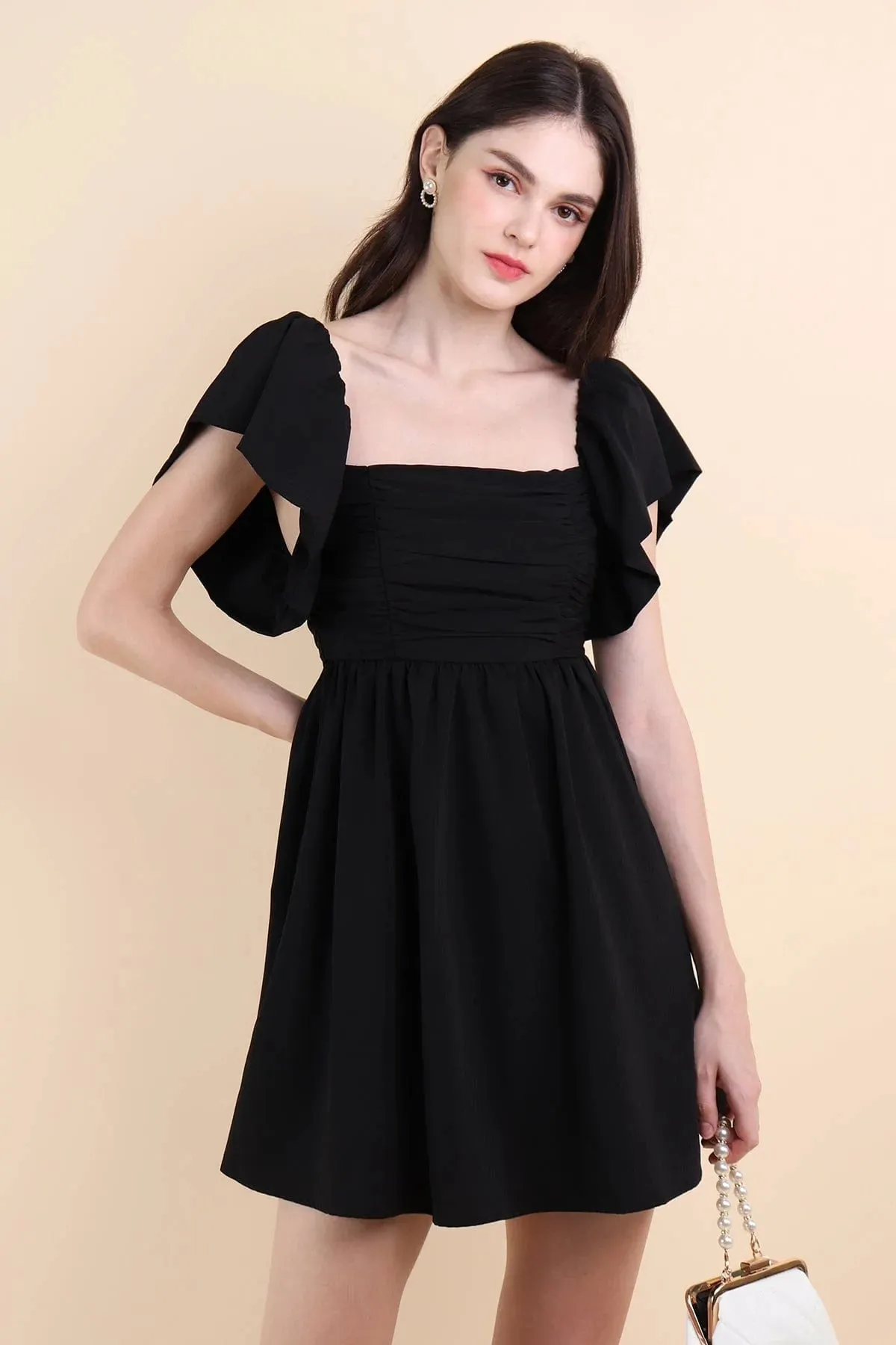 LILITH ROMPER DRESS BLACK