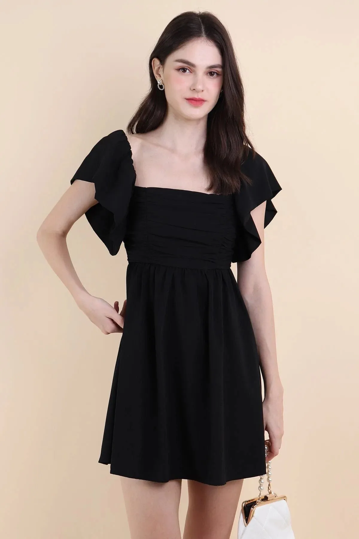 LILITH ROMPER DRESS BLACK