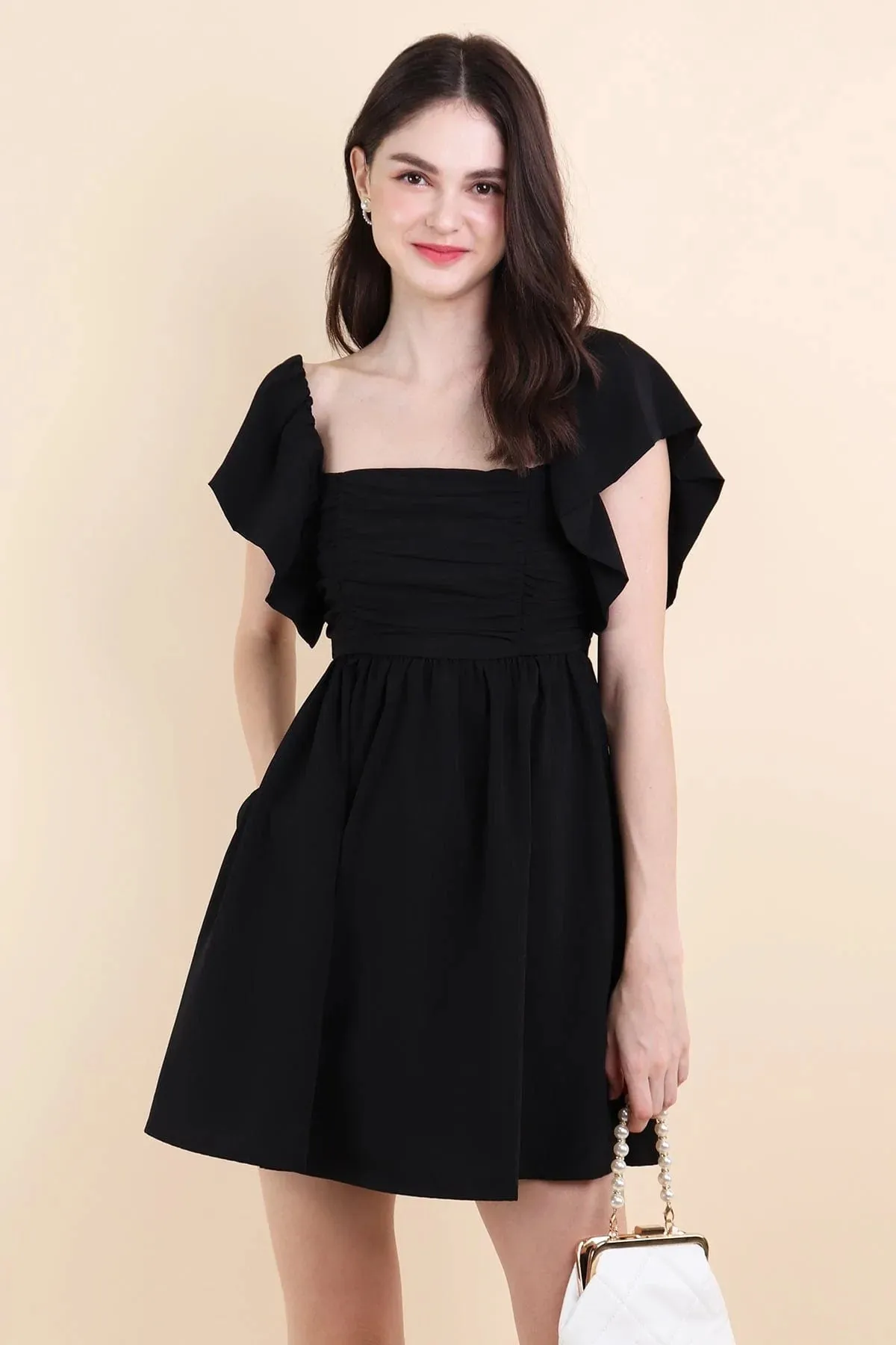 LILITH ROMPER DRESS BLACK