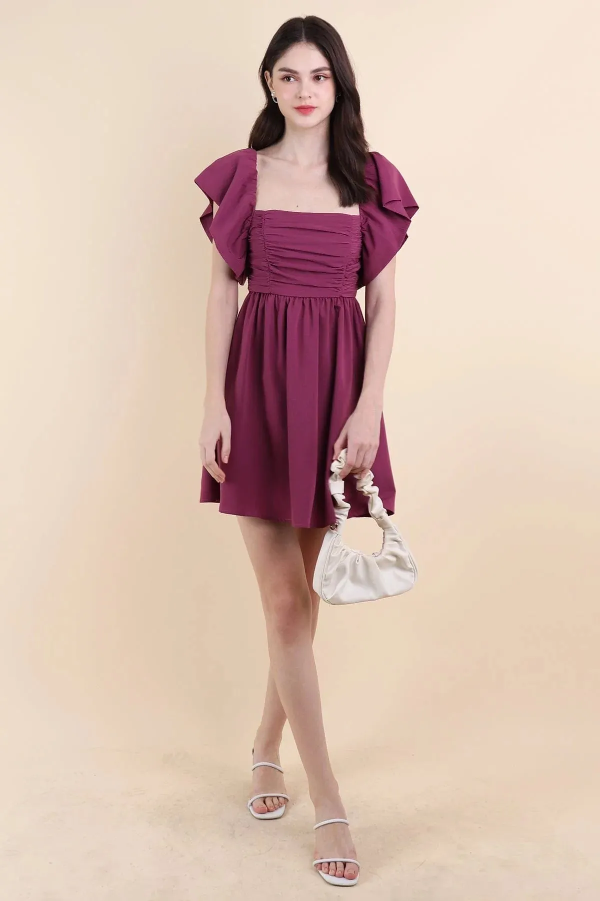 LILITH ROMPER DRESS ROSE MAGENTA