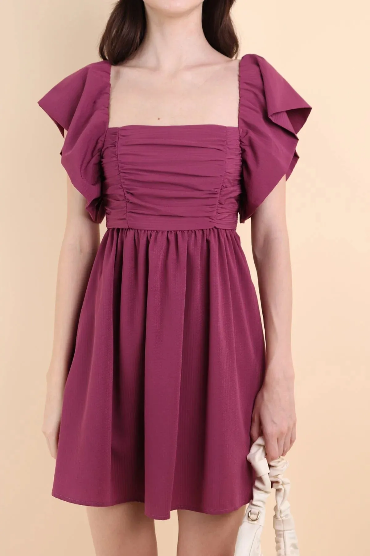 LILITH ROMPER DRESS ROSE MAGENTA