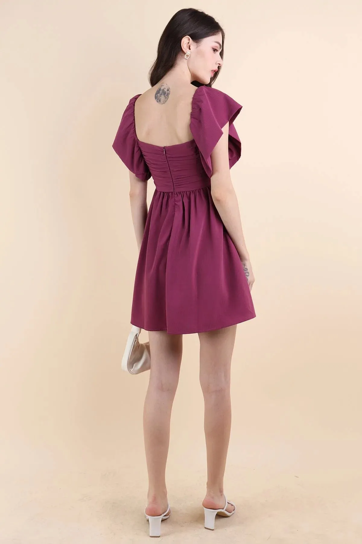 LILITH ROMPER DRESS ROSE MAGENTA