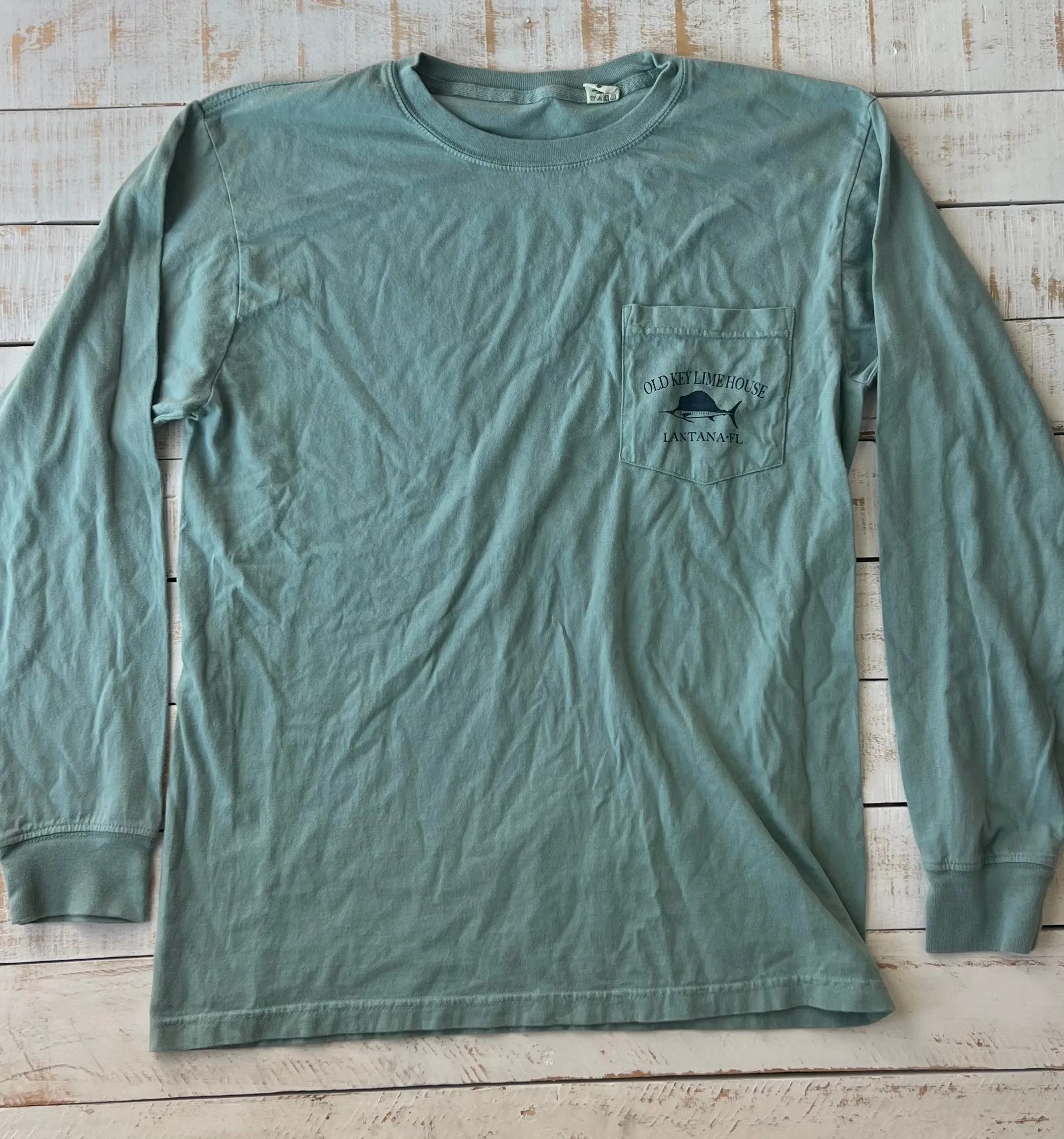 Long Sleeve Sailfish Pocket T-shirt, Bayside