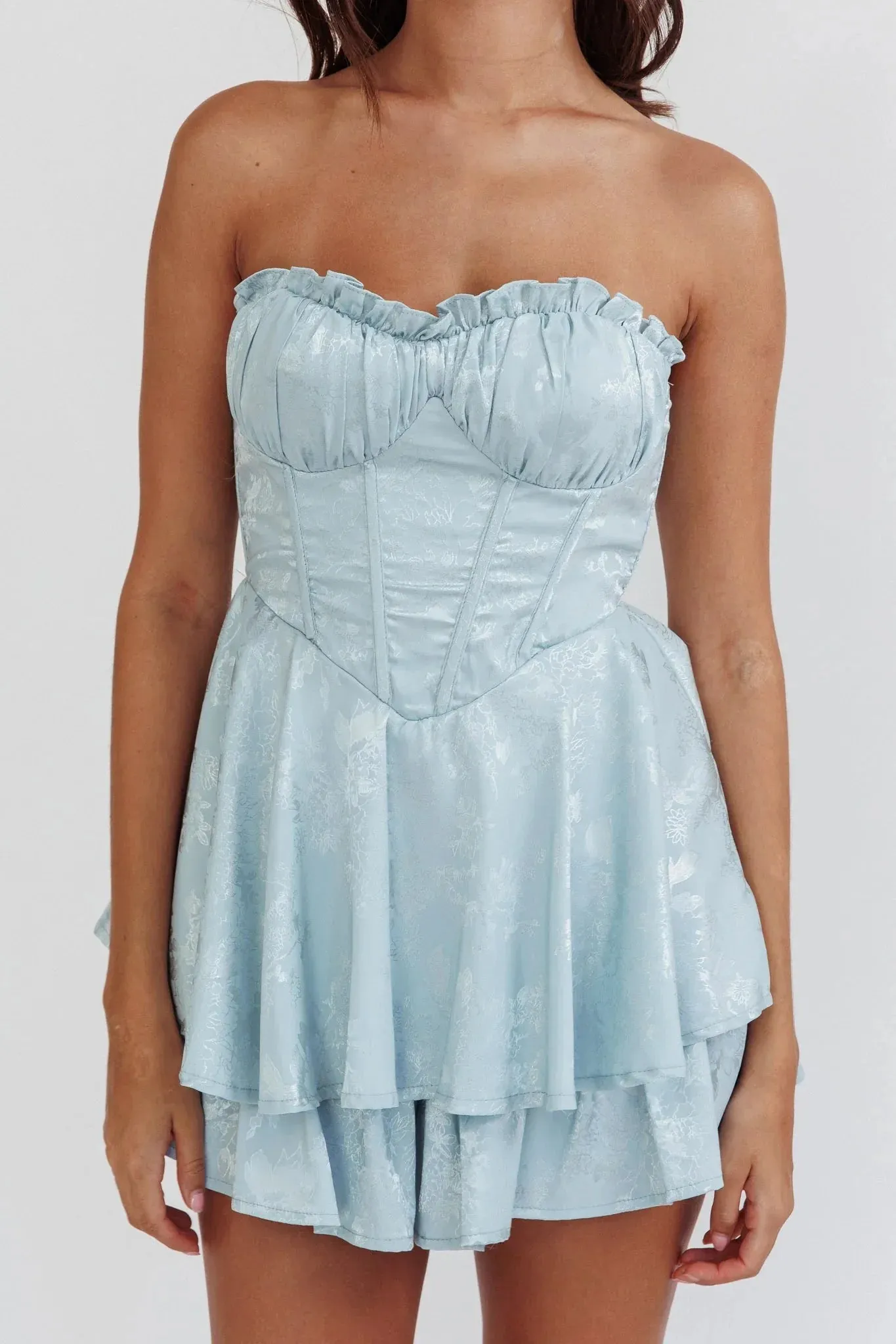 Lorena Strapless Romper Dress