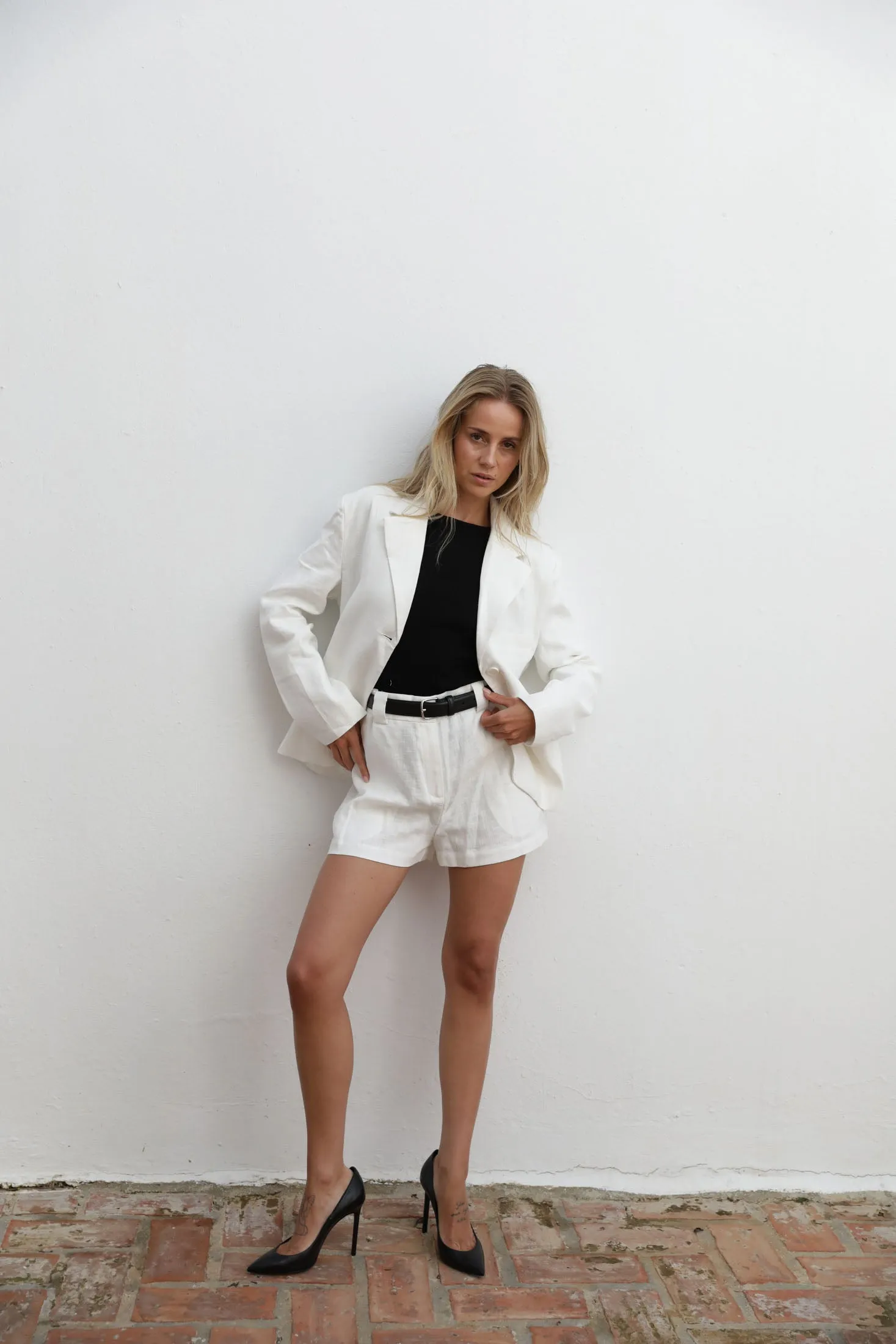 Ma Linen Blazer - White