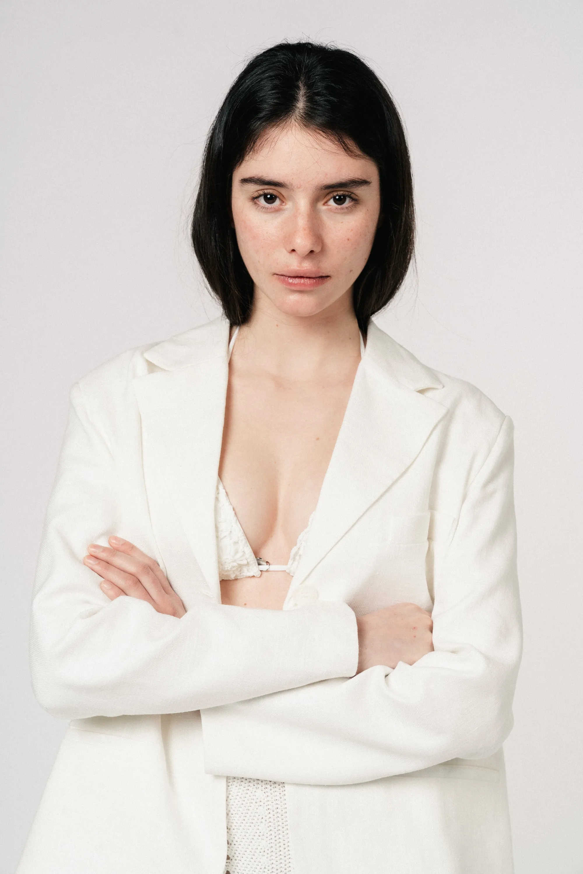 Ma Linen Blazer - White