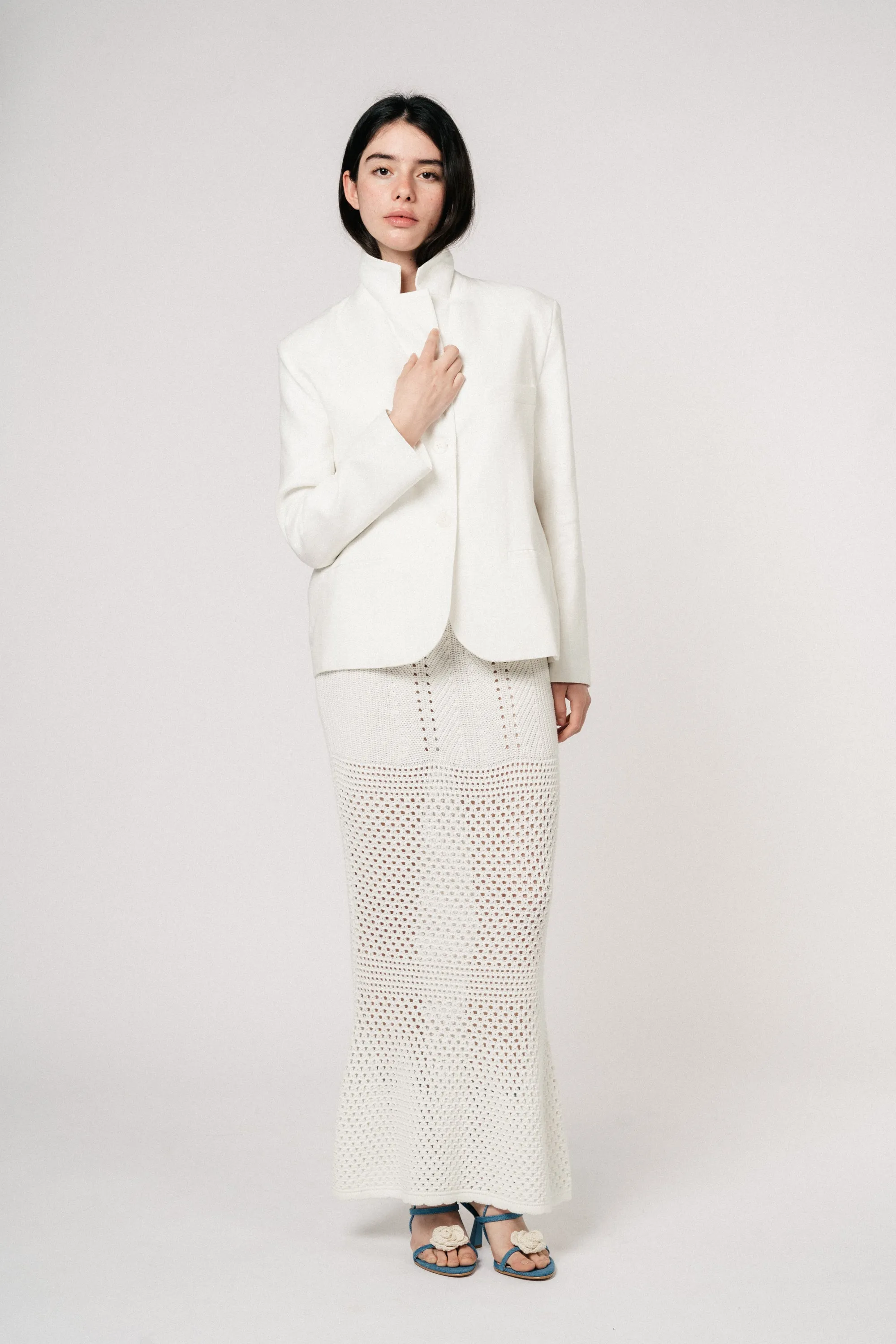 Ma Linen Blazer - White