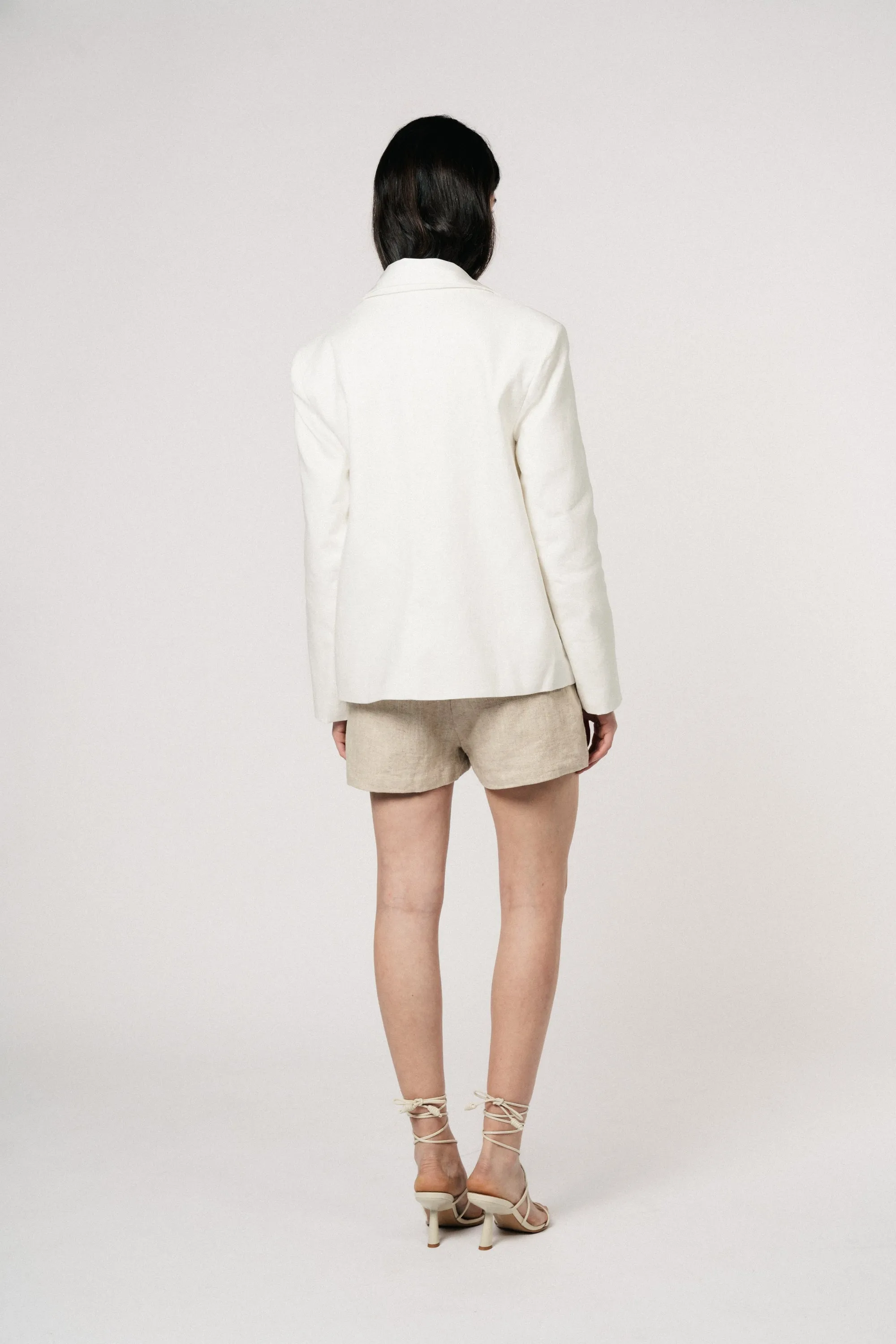 Ma Linen Blazer - White