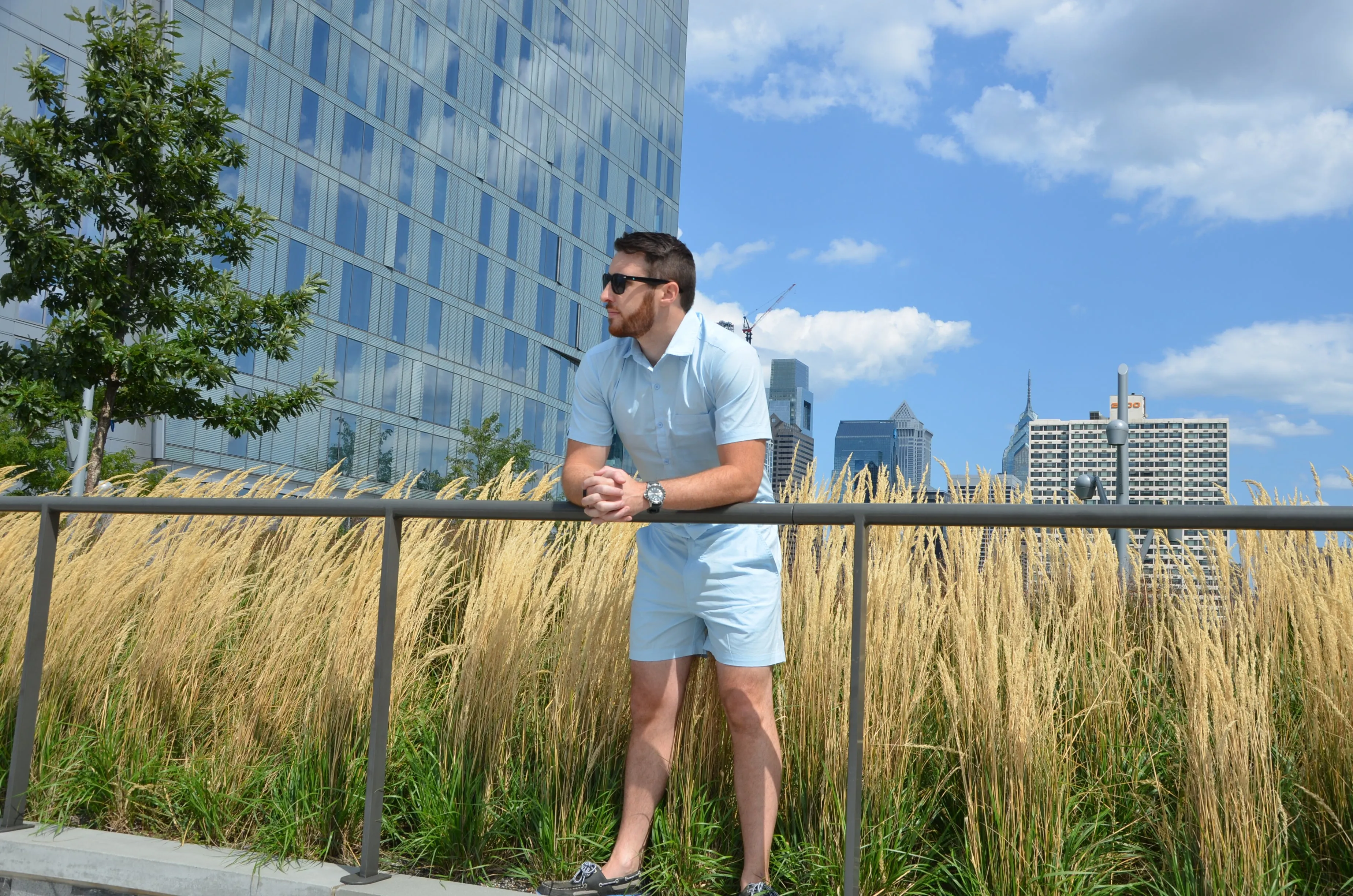 Male Romper - Sky Blue