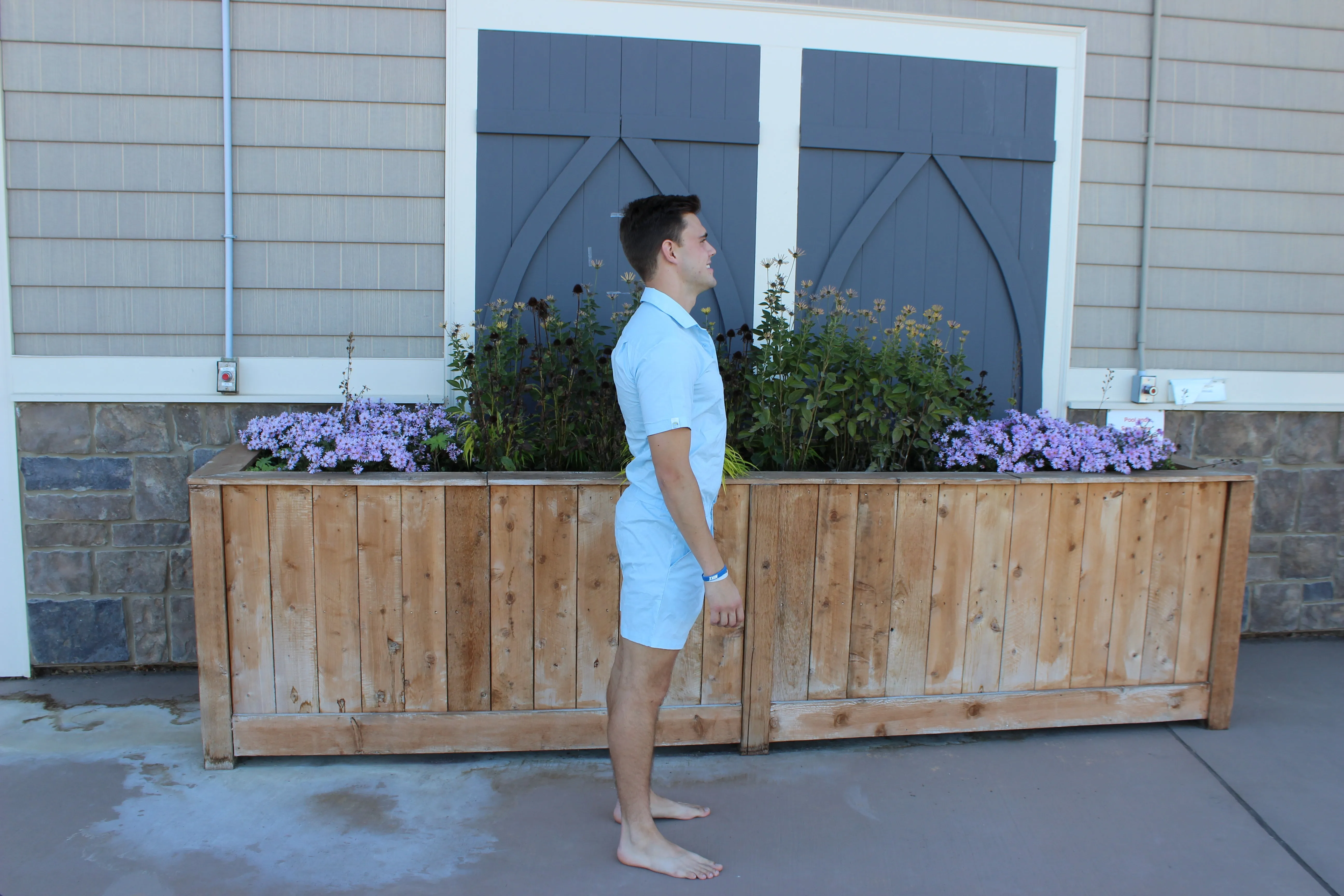 Male Romper - Sky Blue