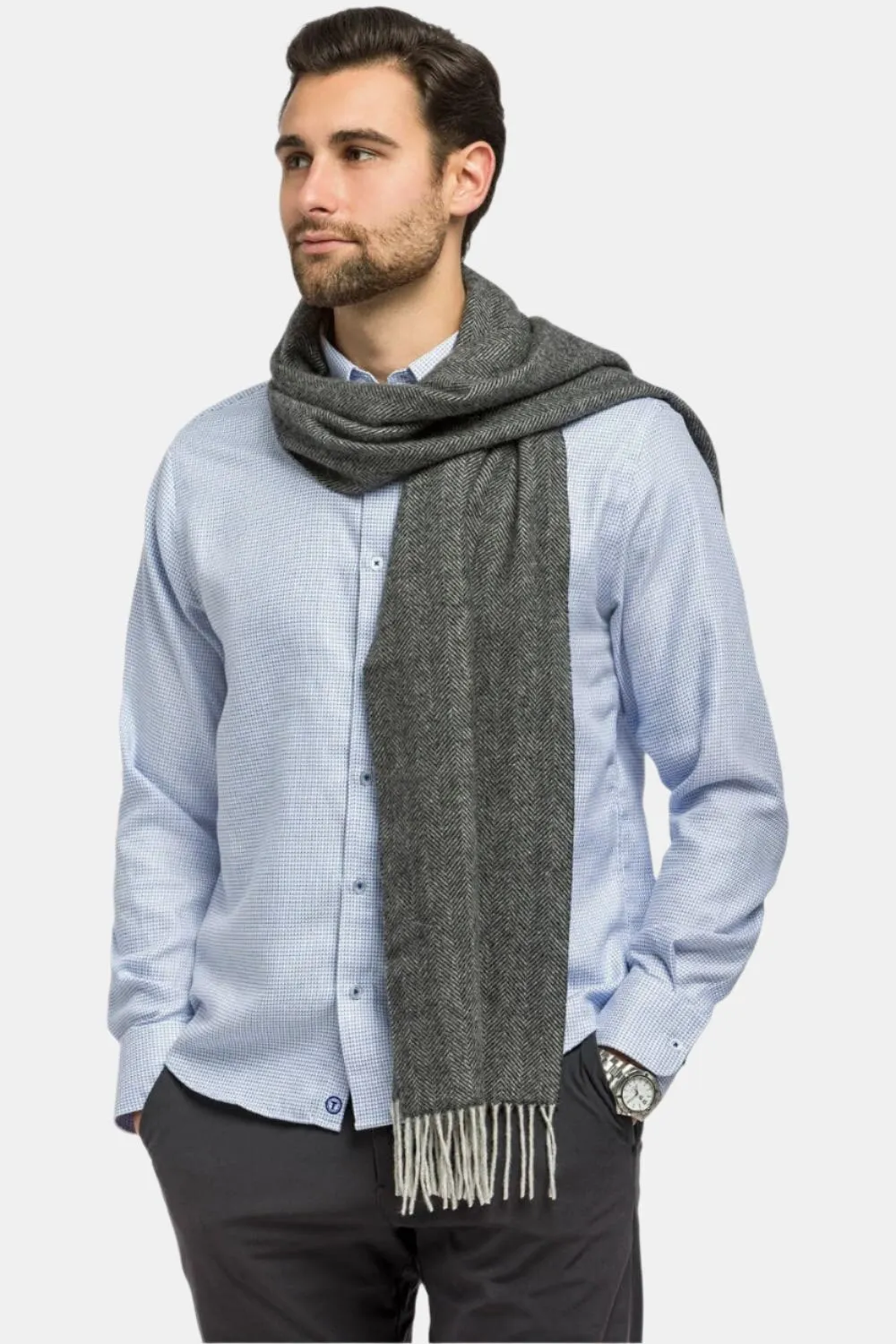 Men's Classic 100% Pure Cashmere Scarf