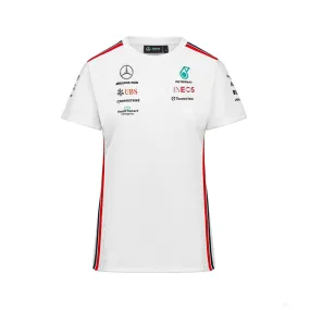 Mercedes Team Womens Driver Tee, White, 2023