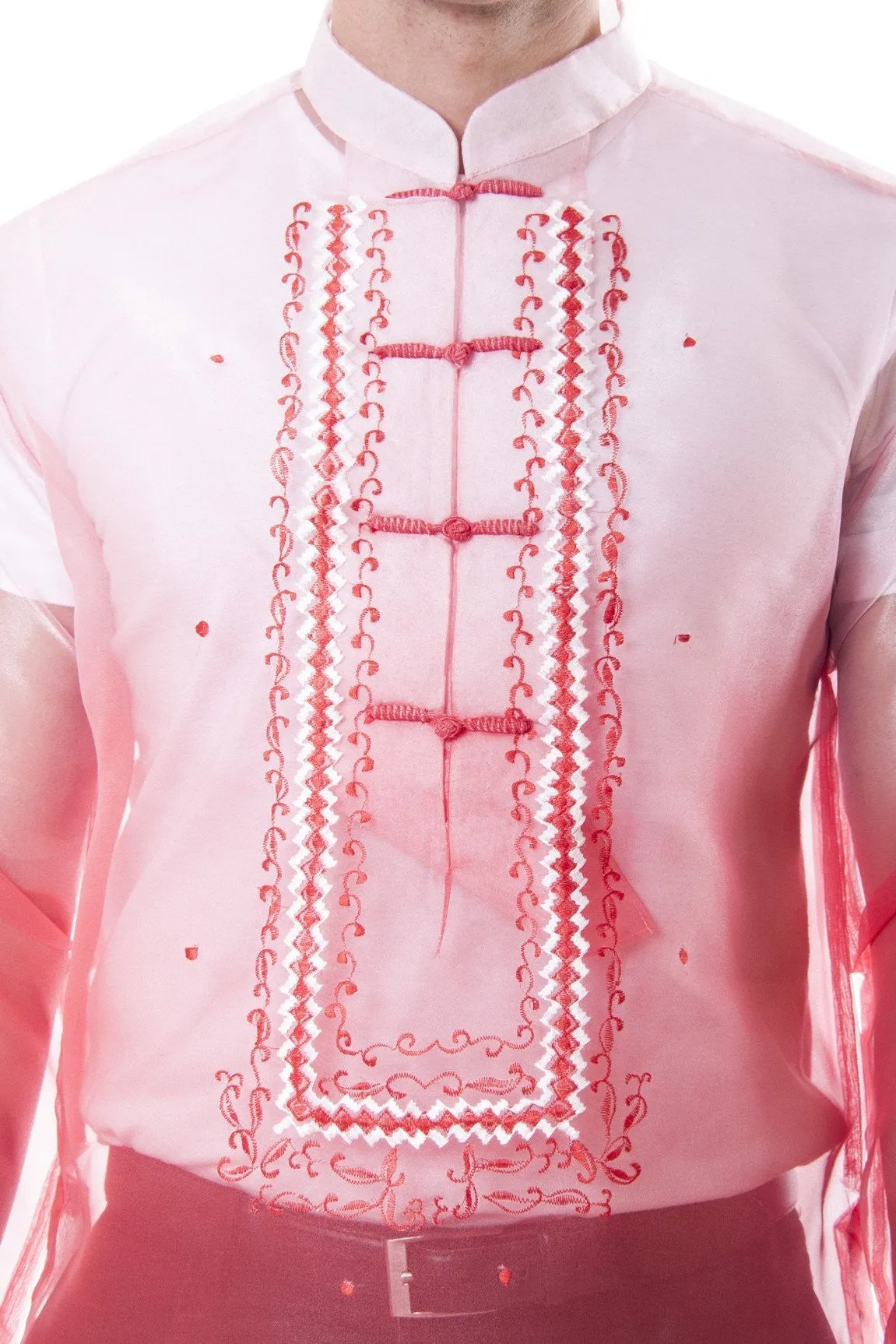 MO11 - Organza Barong Tagalog Red