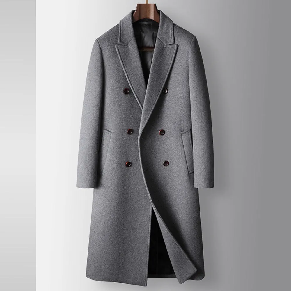 MV Double-Breasted Wool Windbreaker Coat