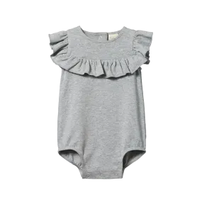 Nature Baby Frill Suit Grey Marl