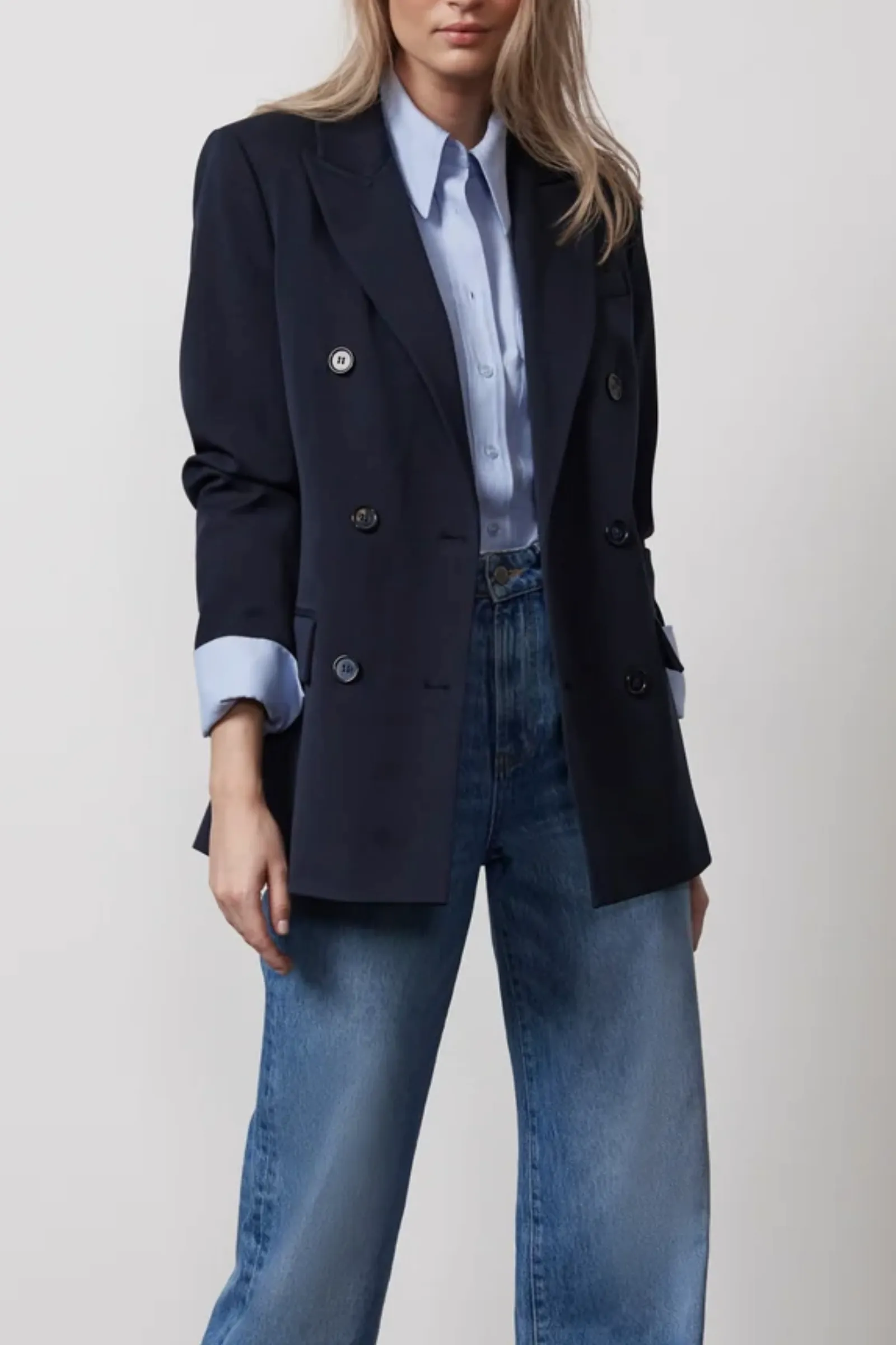 Navy Double Breasted Blazer