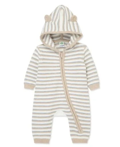 Neutral Striped Knit Coverall