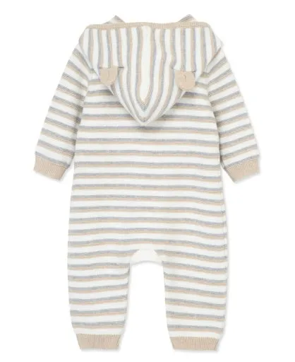 Neutral Striped Knit Coverall