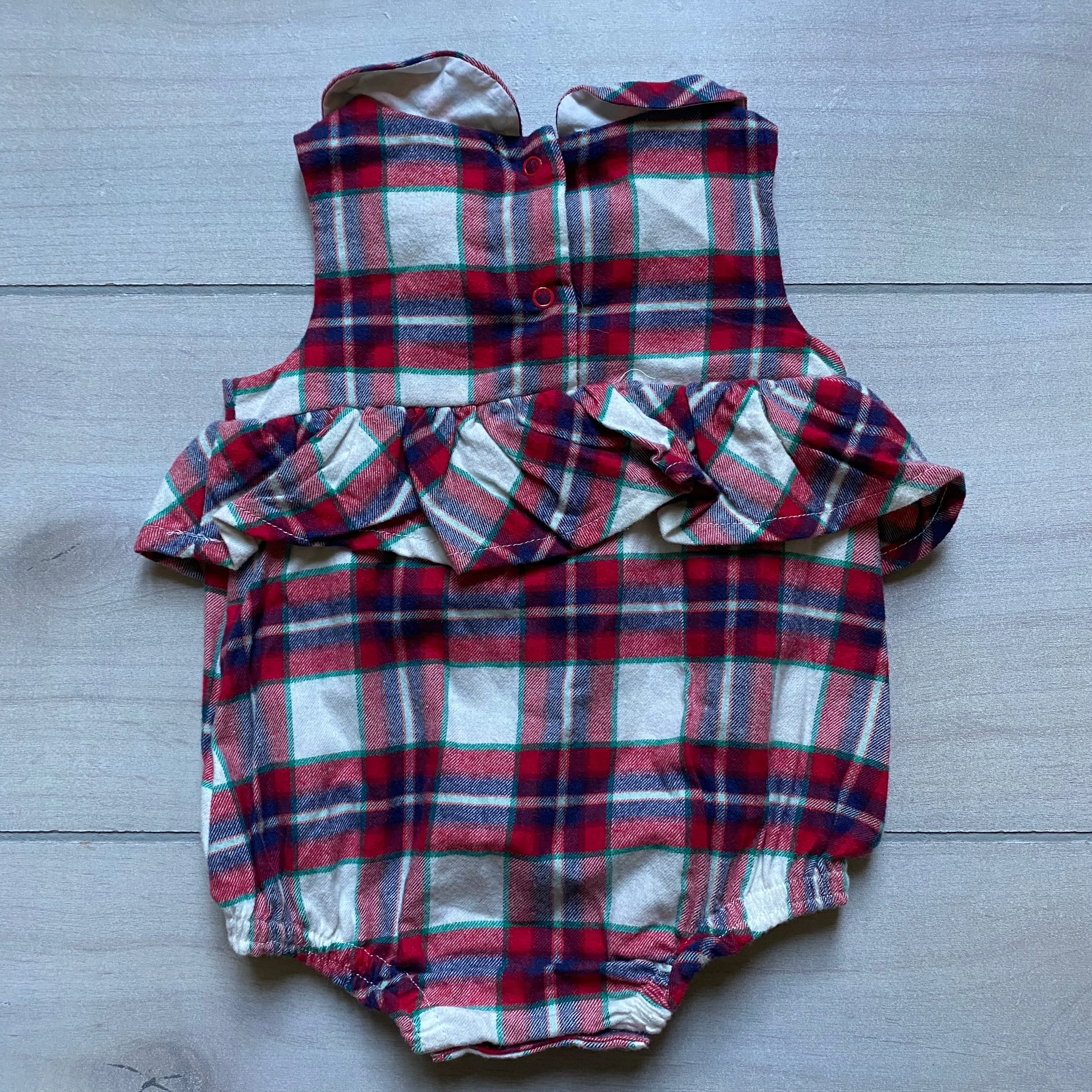 NEW Cat & Jack Flannel Collared Bubble Romper