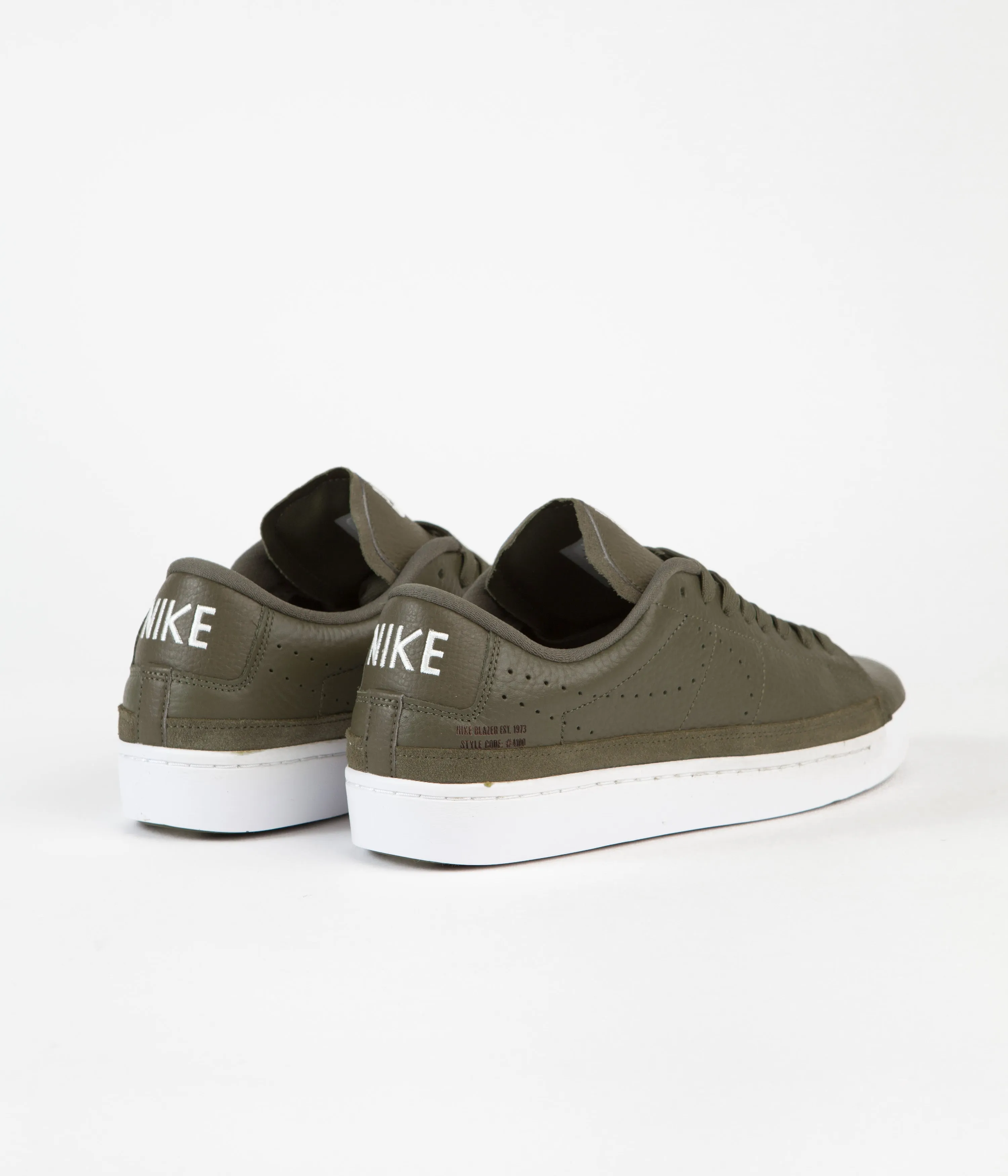 Nike Blazer Low X Shoes - Medium Olive / Sail - White - White