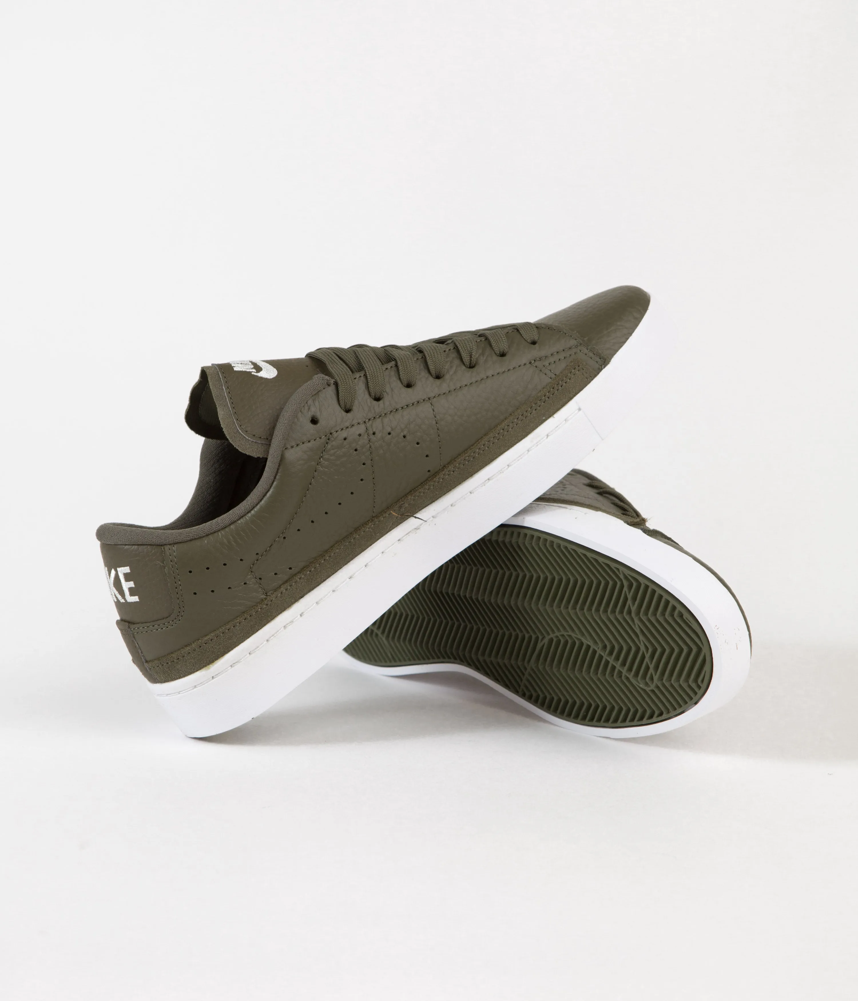 Nike Blazer Low X Shoes - Medium Olive / Sail - White - White