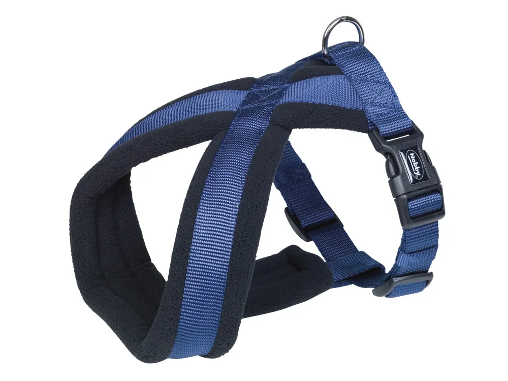 NOBBY ADJUSTABLE COMFORT HARNESS CLASSIC BLUE WAIST: 40-60 CM; W: 25/50 MM