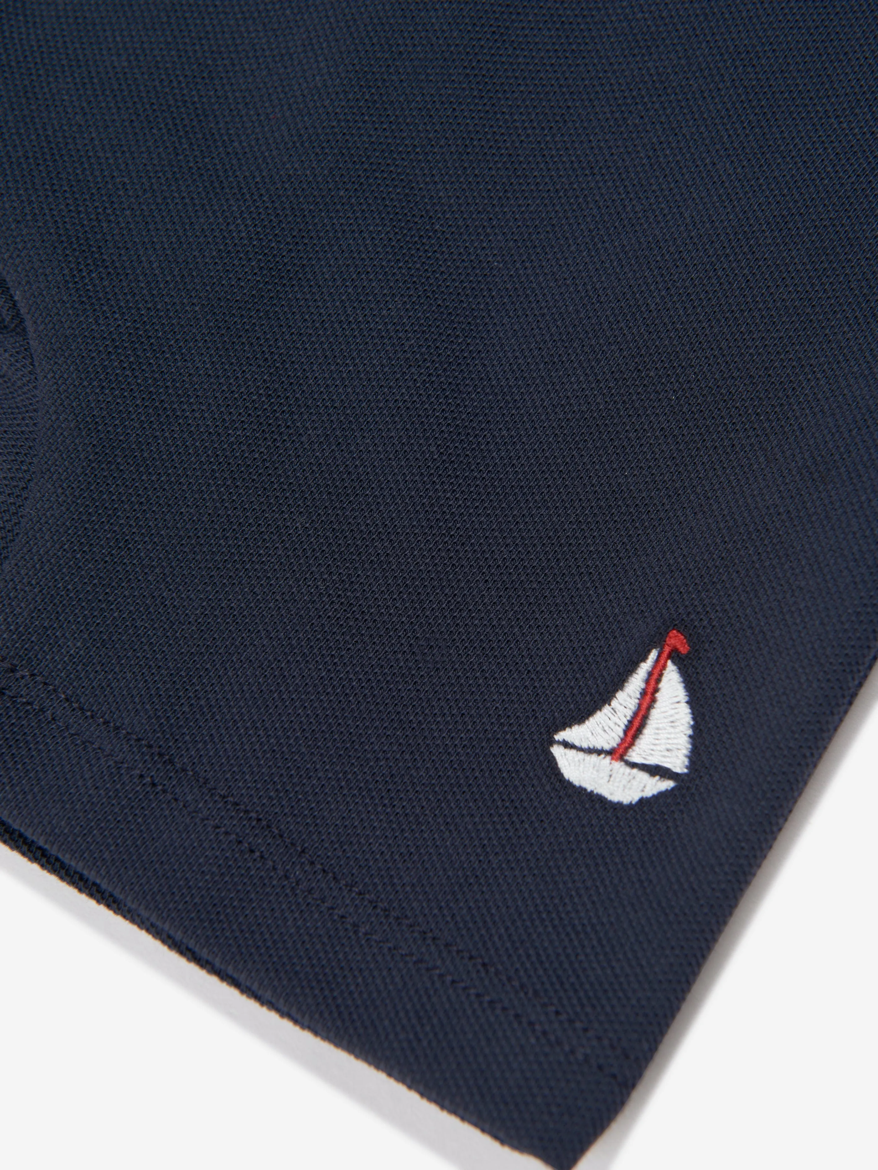 Patachou Baby Boys Sailboat Romper in Navy