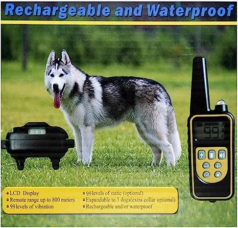 Pawsome Reliable Dog Training Collar | 2600ft Remote Range | Waterproof