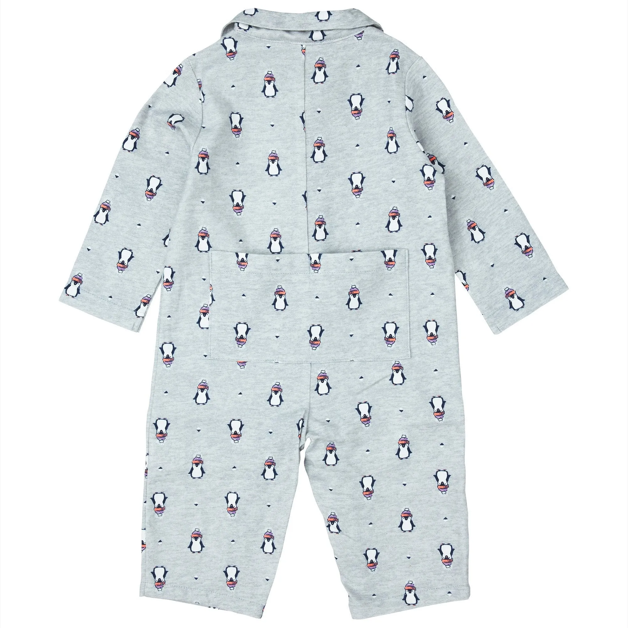 Penguin Flannel Romper