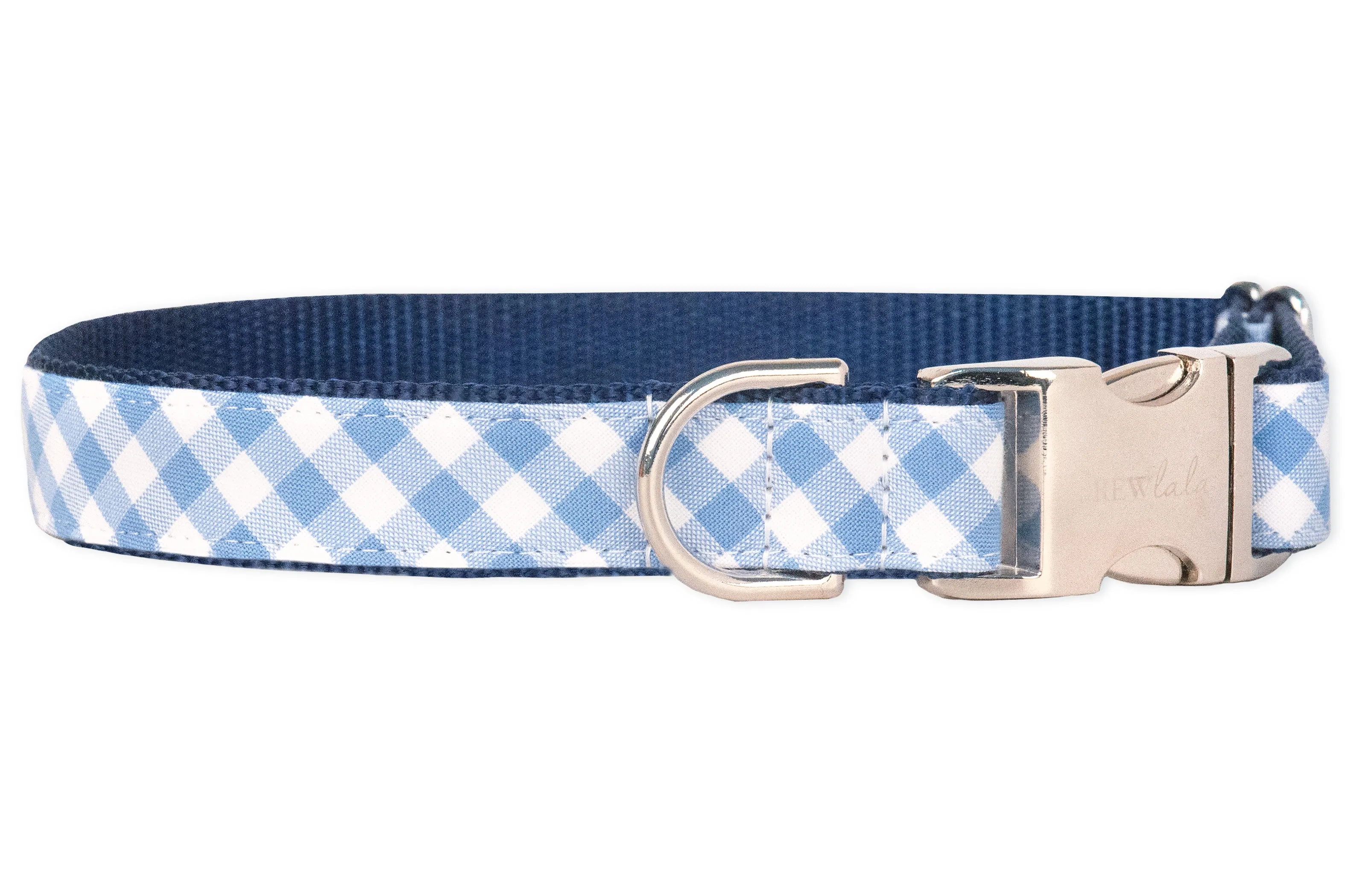 Periwinkle Picnic Plaid Dog Collar