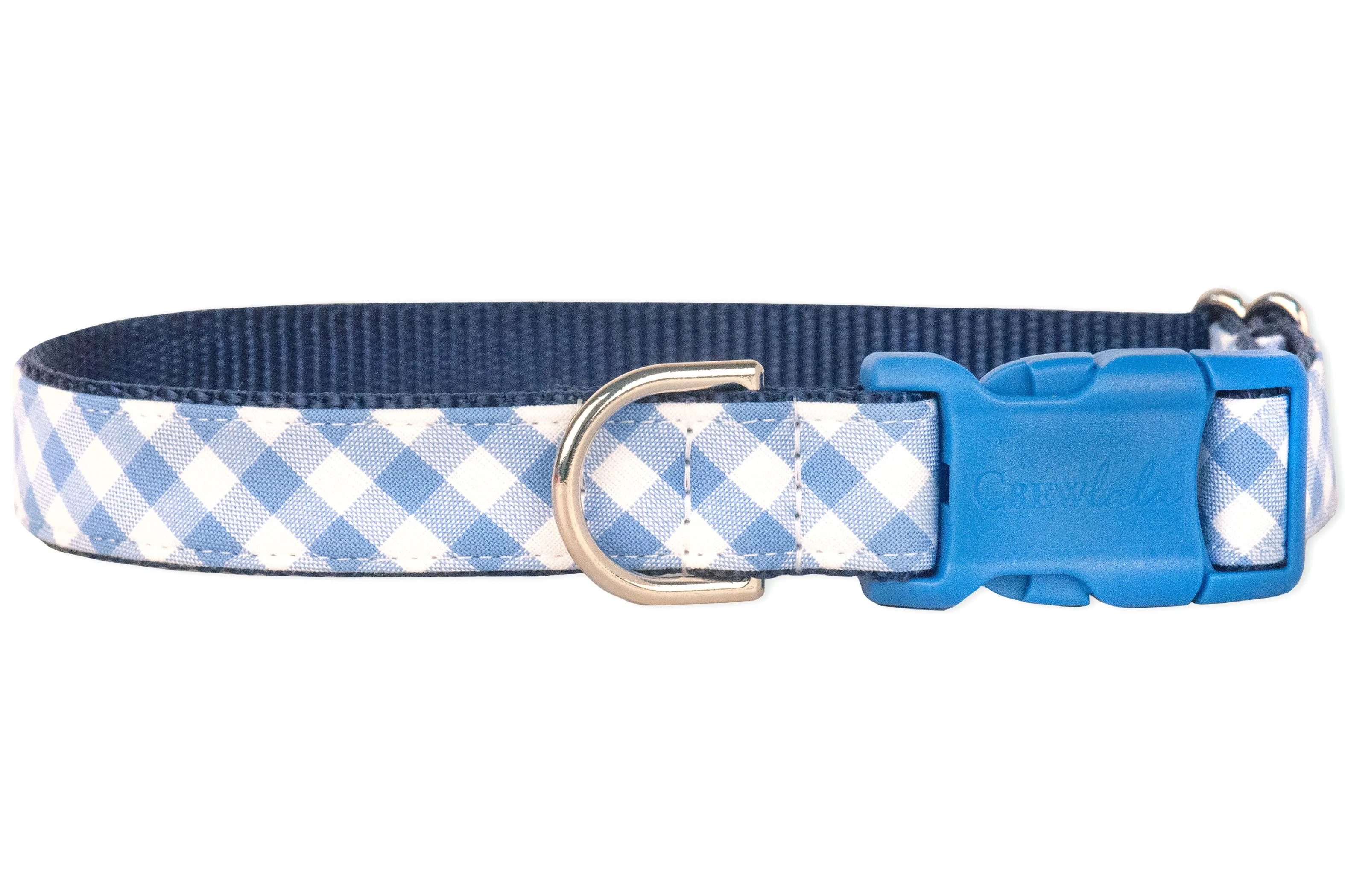 Periwinkle Picnic Plaid Dog Collar