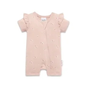 Petal Pointelle Zip Romper