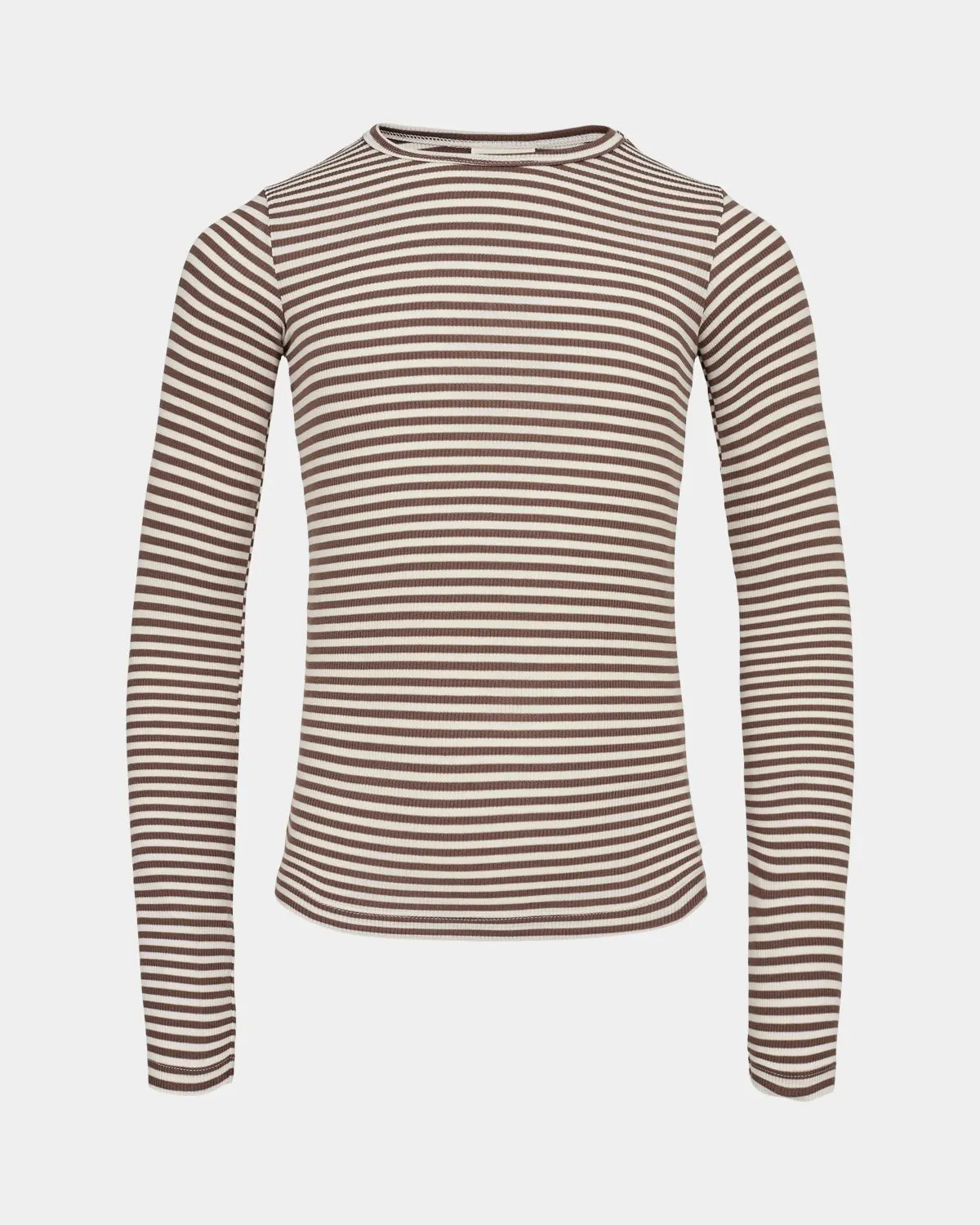 PETRICIASY T-SHIRT LONG SLEEVE - Brown Striped