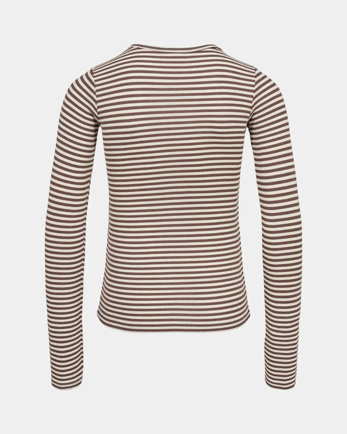 PETRICIASY T-SHIRT LONG SLEEVE - Brown Striped