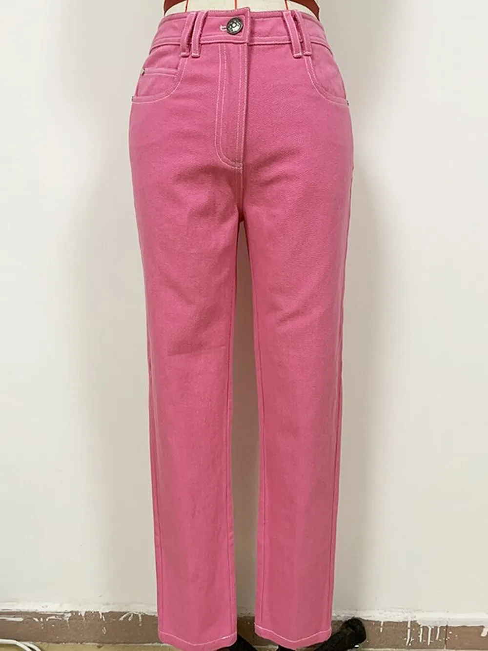 Pink Skinny Denim Jeans