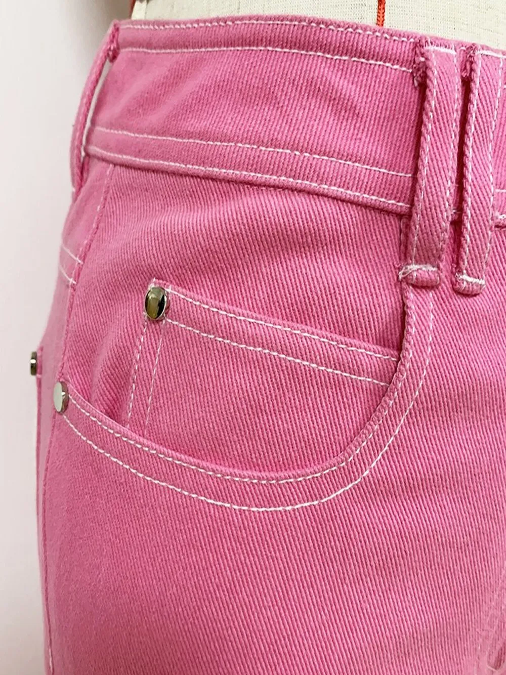 Pink Skinny Denim Jeans