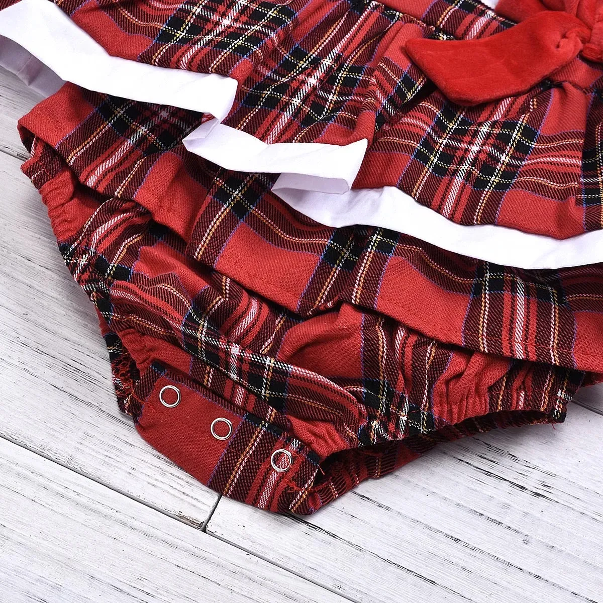 Plaid Bow Romper