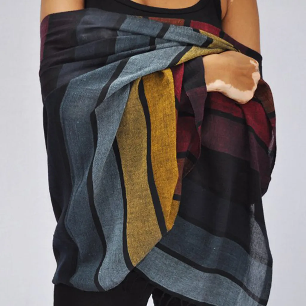 Radiate Joy: Handwoven Rainbow Wrap Scarf (Sustainable, Fair Trade, Vibrant)