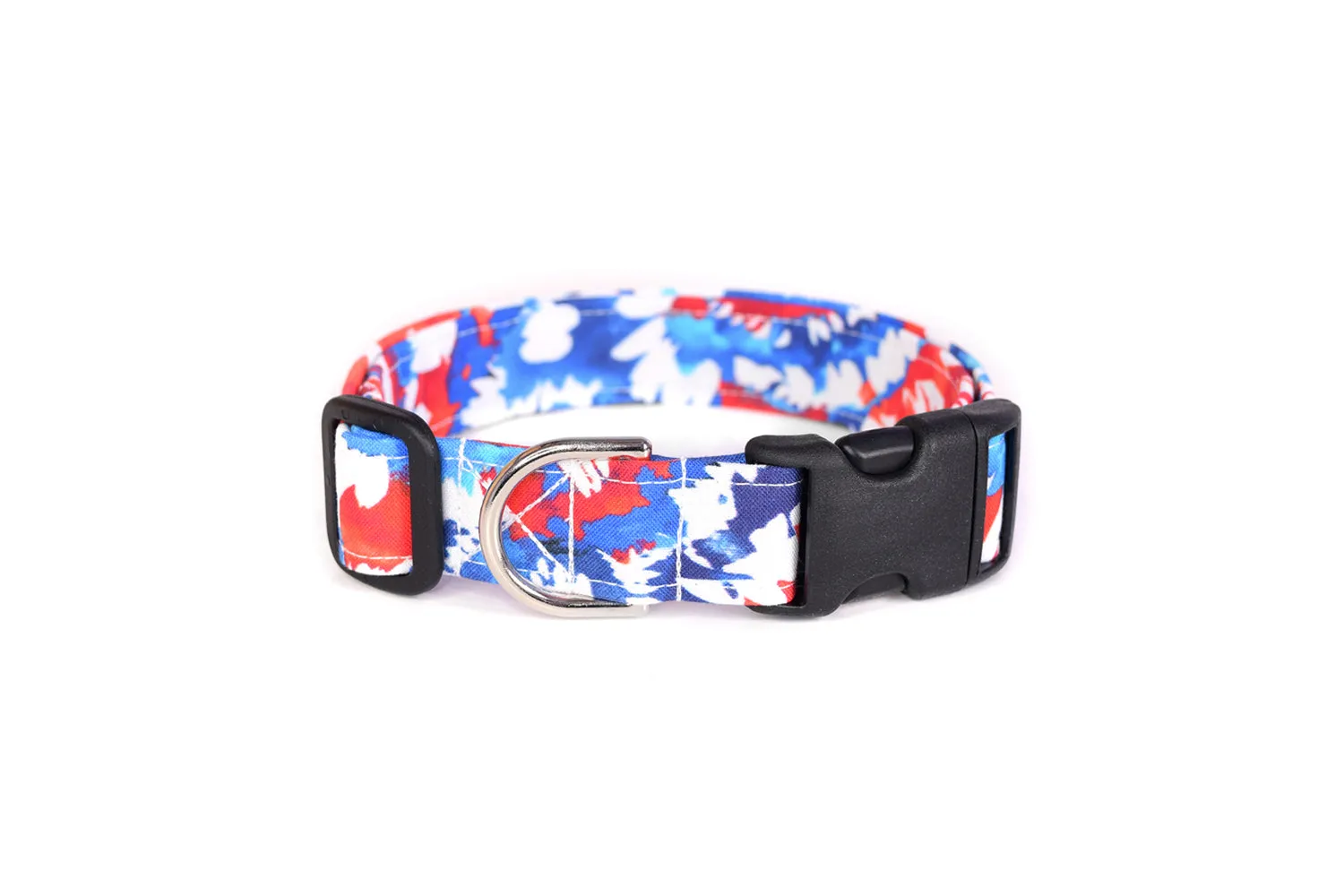 Red White & Blue Tie Dye Dog Collar